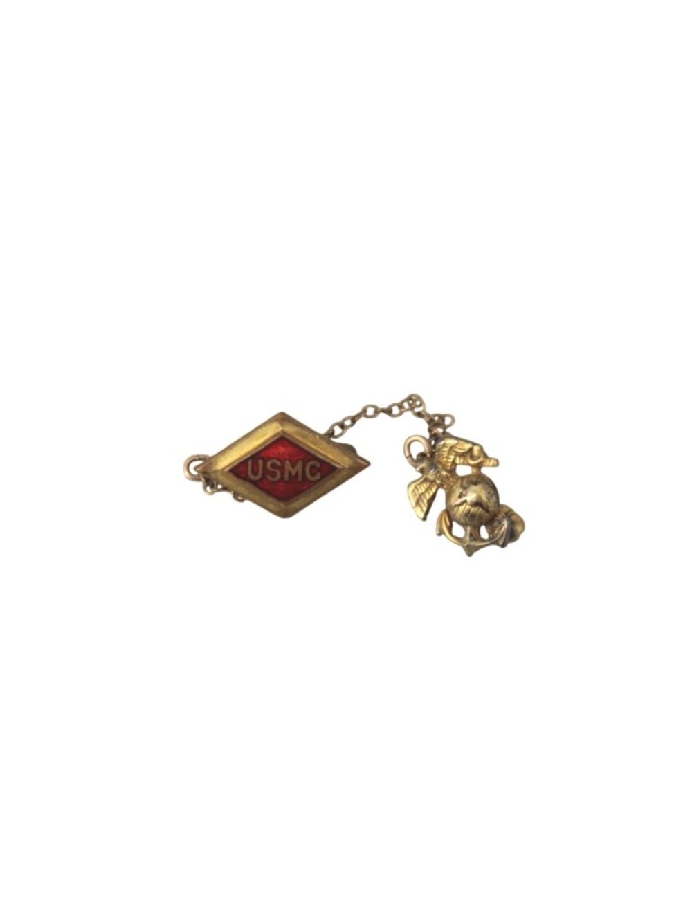 WWII USMC Sweetheart Pin Lapel Scatter Red Enamel 94857